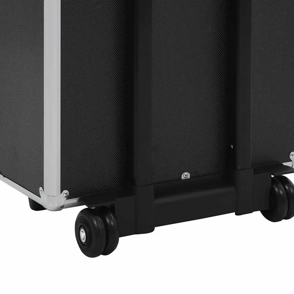 vidaXL Make-up trolley aluminium zwart