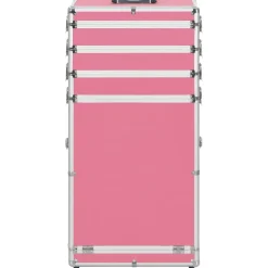 vidaXL Make-up trolley aluminium roze