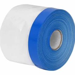 vidaXL Maskerende film met tape 6 st Transparant en Blauw 30 x 2000 cm
