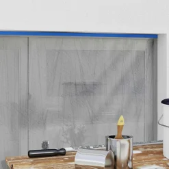 vidaXL Maskerende film met tape 6 st Transparant en Blauw 30 x 2000 cm