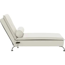 vidaXL Massage chaise longue met bolster fluweel roze
