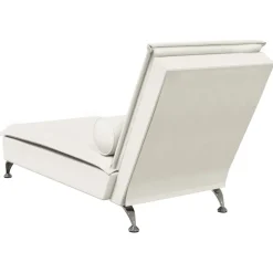 vidaXL Massage chaise longue met bolster fluweel roze