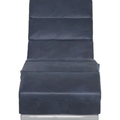 vidaXL Massage chaise longue kunstsuède grijs