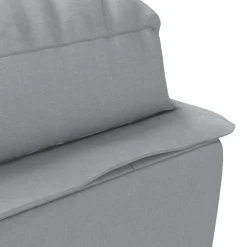 vidaXL Massage chaise longue met kussens stof lichtgrijs