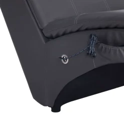 vidaXL Massage chaise longue met kussen kunstleer grijs