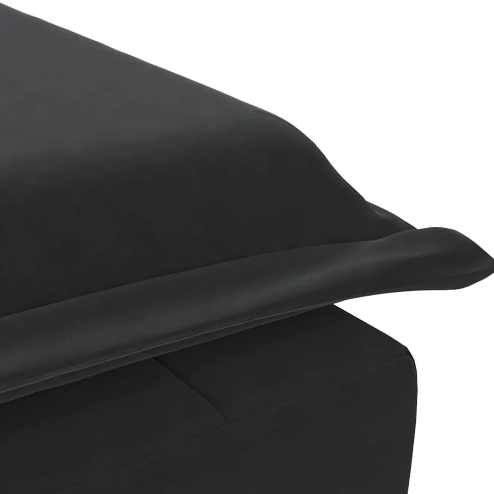 vidaXL Massage chaise longue met bolster fluweel zwart