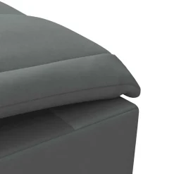 vidaXL Massage chaise longue met bolster stof donkergrijs
