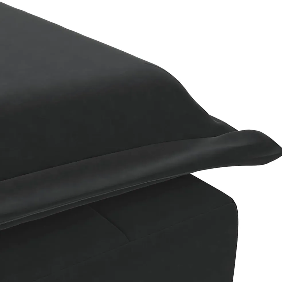 vidaXL Massage chaise longue met bolster fluweel zwart