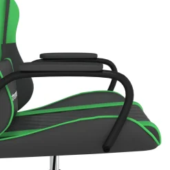 vidaXL Massage gamestoel kunstleer zwart en groen