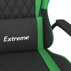 vidaXL Massage gamestoel kunstleer zwart en groen