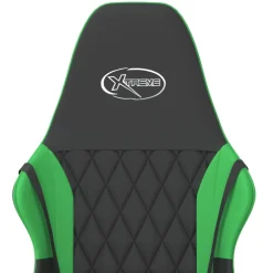 vidaXL Massage gamestoel kunstleer zwart en groen
