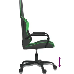 vidaXL Massage gamestoel kunstleer zwart en groen