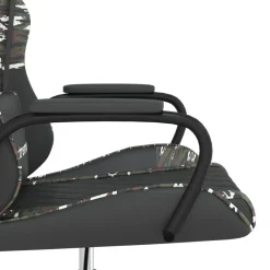 vidaXL Massage gamestoel kunstleer zwart en camouflage
