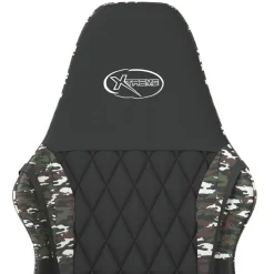 vidaXL Massage gamestoel kunstleer zwart en camouflage