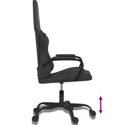 vidaXL Massage gamestoel kunstleer zwart