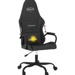 vidaXL Massage gamestoel kunstleer zwart