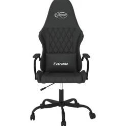 vidaXL Massage gamestoel kunstleer zwart