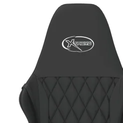 vidaXL Massage gamestoel kunstleer zwart