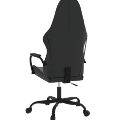 vidaXL Massage gamestoel kunstleer zwart