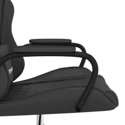 vidaXL Massage gamestoel kunstleer zwart