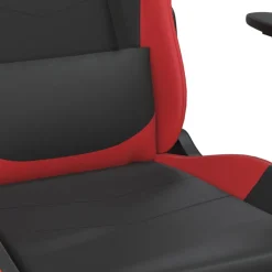 vidaXL Massage gamestoel kunstleer zwart en rood