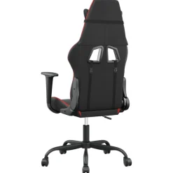 vidaXL Massage gamestoel kunstleer zwart en rood
