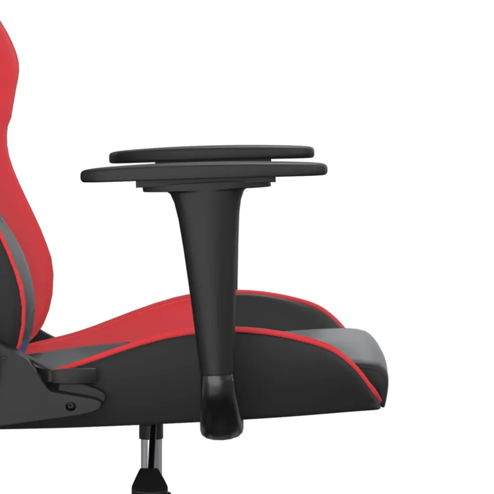 vidaXL Massage gamestoel kunstleer zwart en rood