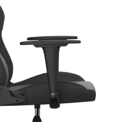 vidaXL Massage gamestoel kunstleer zwart