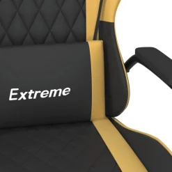 vidaXL Massage gamestoel kunstleer zwart en oranje