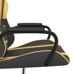 vidaXL Massage gamestoel kunstleer zwart en oranje