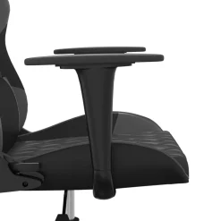 vidaXL Massage gamestoel kunstleer zwart en grijs