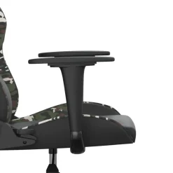 vidaXL Massage gamestoel kunstleer zwart en camouflage