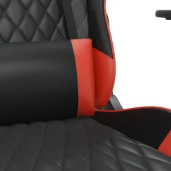 vidaXL Massage gamestoel kunstleer zwart en rood