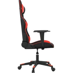 vidaXL Massage gamestoel kunstleer zwart en rood