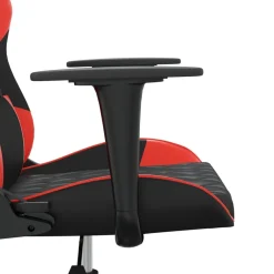 vidaXL Massage gamestoel kunstleer zwart en rood