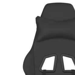 vidaXL Massage gamestoel met voetensteun kunstleer zwart