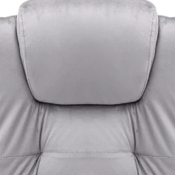 vidaXL Massagekantoorstoel fluweel lichtgrijs