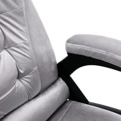 vidaXL Massagekantoorstoel fluweel lichtgrijs