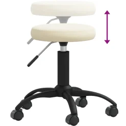 vidaXL Massagekruk fluweel crèmekleurig