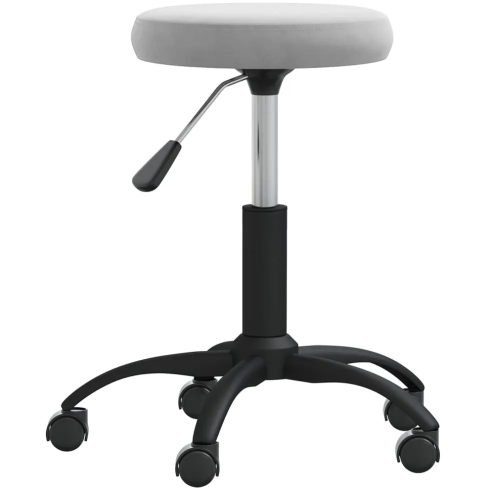 vidaXL Massagekruk fluweel lichtgrijs