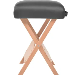 vidaXL Massagekruk met 12 cm dikke zitting 2 bolsters inklapbaar zwart