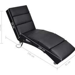 vidaXL Massagelounger kunstleer zwart