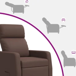 vidaXL Massage Recliner Bruin Kunstleer