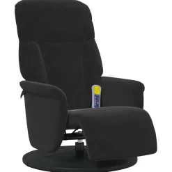 vidaXL Massage Recliner Stoel Zwart 91 x 71 x 105 cm Fluweel