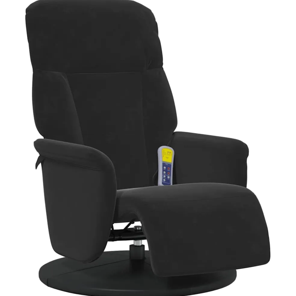 vidaXL Massage Recliner Stoel Zwart 91 x 71 x 105 cm Fluweel