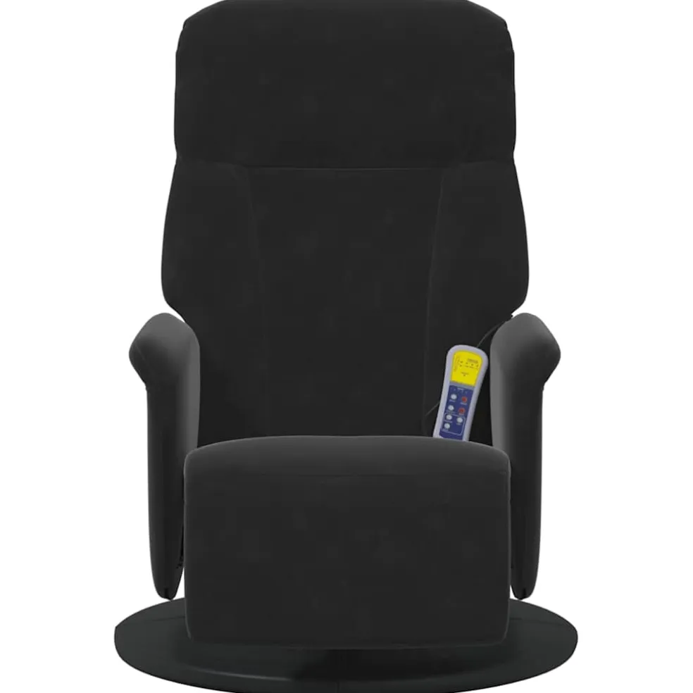 vidaXL Massage Recliner Stoel Zwart 91 x 71 x 105 cm Fluweel