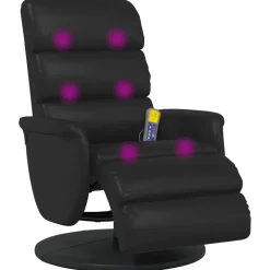 vidaXL Massage Recliner Stoel Zwart 71 x 98 x 106 cm Nep Leer