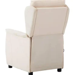 vidaXL Massagestoel Crème 93.5 x 67.5 x 101.5 cm Stof