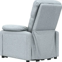 vidaXL Massagestoel elektrisch stof lichtgrijs