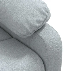vidaXL Massagestoel elektrisch stof lichtgrijs